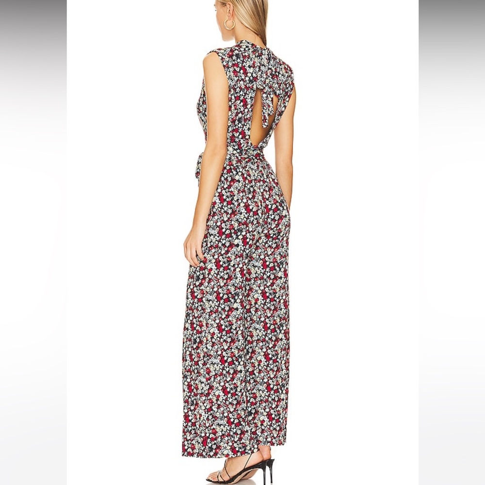 4. Free People Vibe Check One Piece in Black Ditsy Shell - Picture 2 of 4